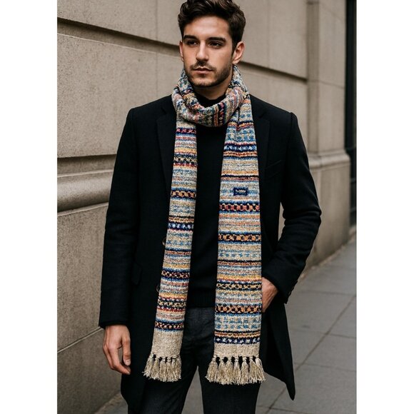 Polo Ralph Lauren Men's Fair Isle Scarf - Picture 1 of 7